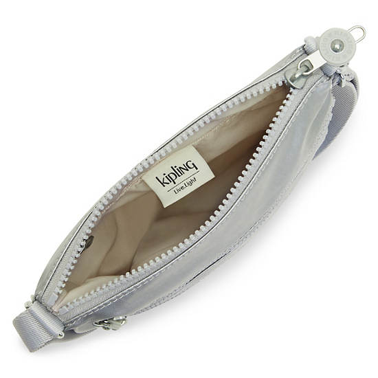 Sac Mini Kipling Keiko Metallic Crossbody Argent | FR 1882FD